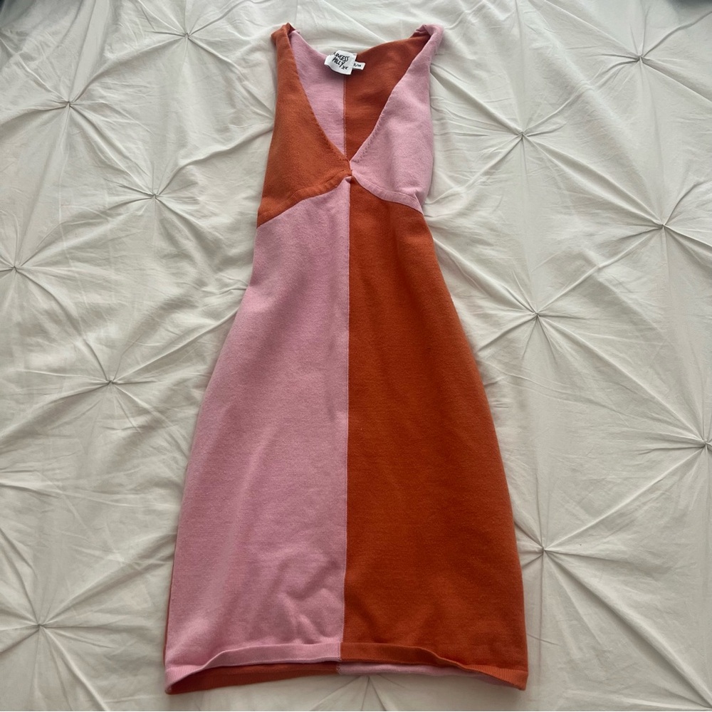 Princess Polly Pink and Orange Backless Dress
